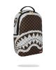 Sprayground Cream And Brown Tear Check Backpack Brown ONE