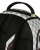 Sprayground Cream And Brown Tear Check Backpack Brown ONE