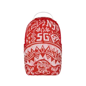 Sprayground Graffiti Wall Backpack Red