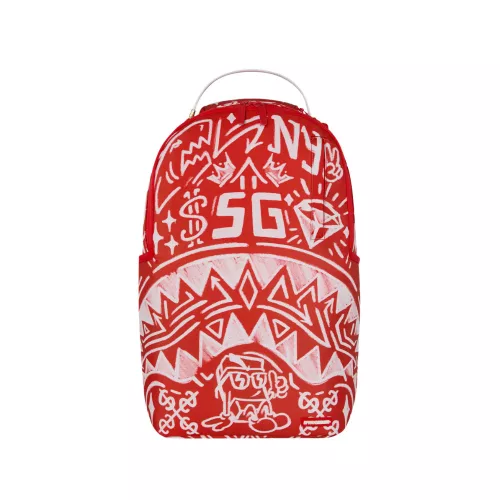 Sprayground Graffiti Wall Backpack Red