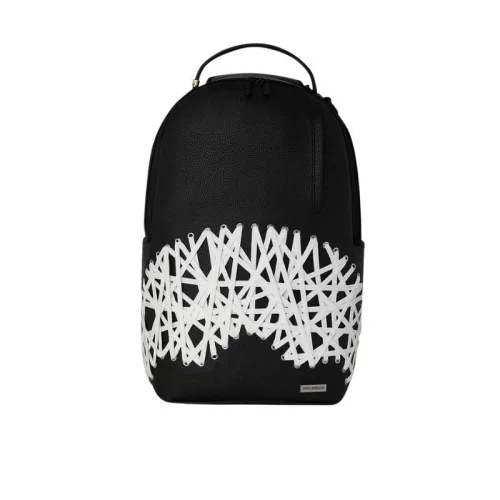 Sprayground Shoelace Shark Backpack Black/White