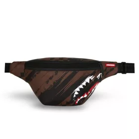 Sprayground Smeared Grunge Savvy Crossbody Brown