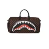 Sprayground Sharks In Paris Wtf Bubble Brown Check Duffle Brown ONE
