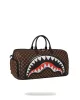 Sprayground Sharks In Paris Wtf Bubble Brown Check Duffle Brown ONE