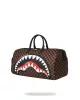 Sprayground Sharks In Paris Wtf Bubble Brown Check Duffle Brown ONE
