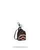Sprayground Sharks In Paris Wtf Bubble Brown Check Backpack Keychain Brown ONE