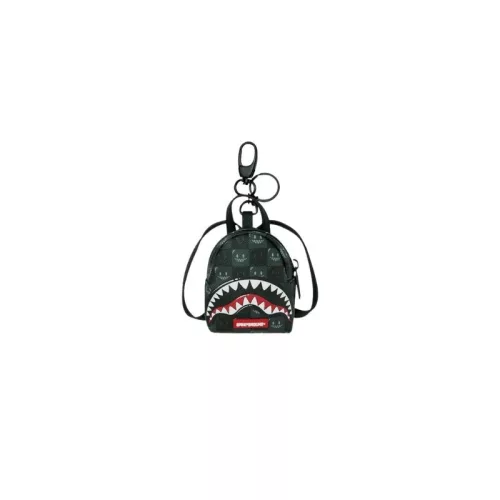 Sprayground Sharks In Paris Wtf Bubbly Black Check Backpack Keychain Green ONE