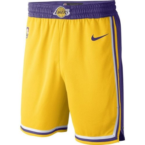 Nike Los Angeles Lakers Road Swingman Short Yellow XXL
