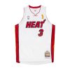 MITCHELL & NESS NBA DWYANE WADE MIAMI HEAT AUTHENTIC FINALS JERSEY WHITE