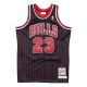 MITCHELL & NESS NBA CHICAGO BULLS 1996 MICHAEL JORDAN #23 AUTHENTIC JERSEY BLACK PINSTRIPE 96