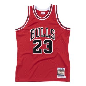   MITCHELL & NESS NBA CHICAGO BULLS MICHAEL JORDAN 1985-86'#23 AUTHENTIC JERSEY SCARLET
