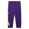 Mitchell & Ness NBA Team Origins Fleece Pants Vintage Logo Los Angeles Lakers Purple XXL