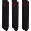 JORDAN ESSENTIALS SOCKS 3PR BLACK/UNIVERSITY RED