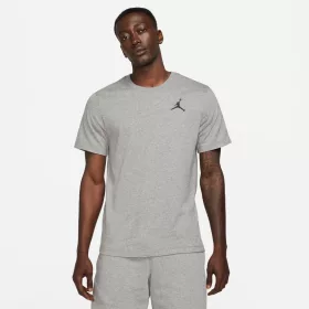 Jordan M J Jumpman EMB SS Crew Carbon Heather/Black