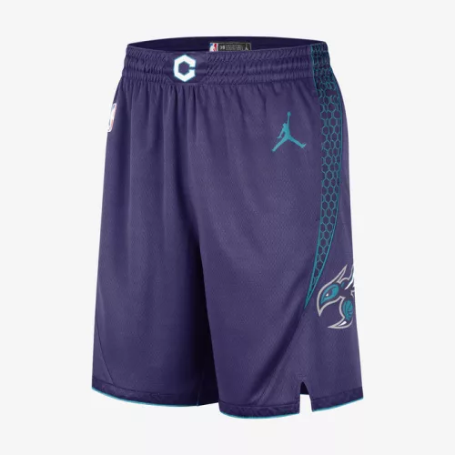 Jordan Dri-FIT NBA Swingman Charlotte Hornets Statement Edition Shorts New Orchid/Rapid Teal M