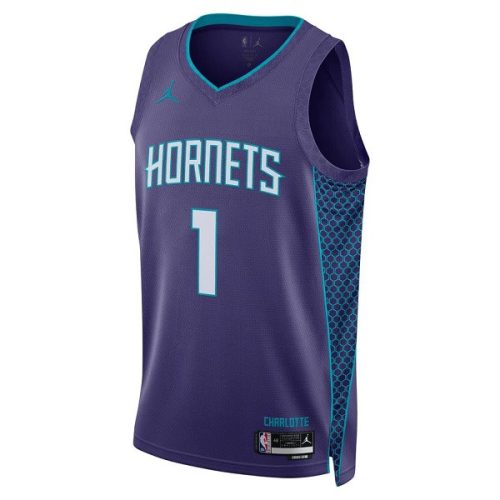 Jordan Dri-FIT NBA Charlotte Hornets Lamelo Ball Statement Edition 2022 Swingman Jersey Purple XL