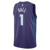 Jordan Dri-FIT NBA Charlotte Hornets Lamelo Ball Statement Edition 2022 Swingman Jersey Purple XL