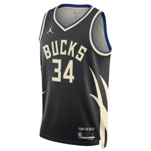Jordan Dri-FIT NBA Milwaukee Bucks Giannis Antetokounmpo Statement Edition 2022 Swingman Jersey Black S