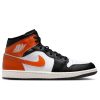 Jordan 1 Mid Black Toe Starfish Starfish/White/Sail/Black 41