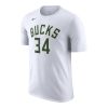 Nike NBA Milwaukee Bucks Giannis Antetokounmpo Tee White XXL