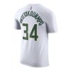Nike NBA Milwaukee Bucks Giannis Antetokounmpo Tee White XXL
