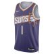 Nike NBA Dri-FIT Phoenix Suns Devin Booker 2022/23 Icon Edition Swingman Jersey Purple M