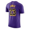 Jordan NBA LeBron James Los Angeles Lakers Statement Edition Tee Field Purple S