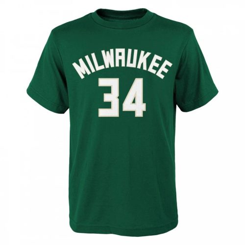 Nike NBA Milwaukee Bucks Antetokounmpo Giannis Flat Replica N&N SS Tee Green M