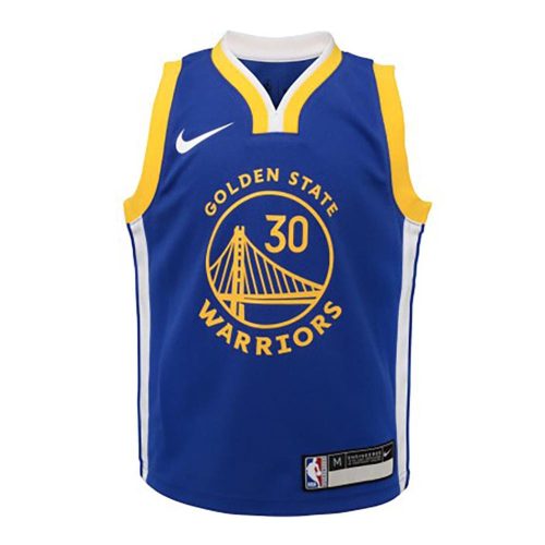 NIKE NBA GOLDEN STATE WARRIORS STEPHEN CURRY 0-7 ICON REPLICA JERSEY RUSH BLUE L
