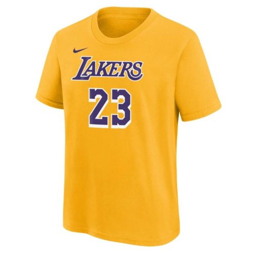 NIKE NBA LOS ANGELES LAKERS LEBRON JAMES BOYS ICON N&N TEE AMARILLO L