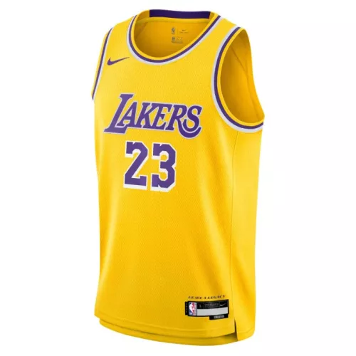 Nike NBA Los Angeles Lakers LeBron James Icon Edition 23 Jersey Yellow L