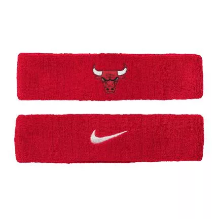 Nike NBA Chicago Bulls Single Solid Team Logo Headband Junior Red ONE