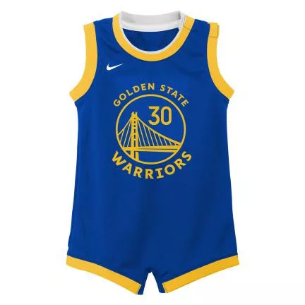 Nike NBA Golden State Warriors Curry Stephen Boys Replica Onesie Jersey Blue 18M