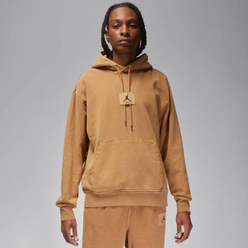 Jordan Flight Fleece Washed Pullover Hoodie Legend Dark Brown