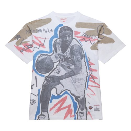 Mitchell & Ness NBA Showstopper Ss Player Tee Vintage Logo ALL-STAR (NBA) Allen Iverson White-Royal M