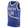 Nike Dri-FIT NBA Giannis Antetokounmpo Milwaukee Bucks 2024/25 City Edition Swingman Jersey Blue