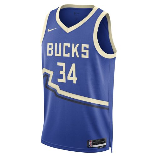 Nike Dri-FIT NBA Giannis Antetokounmpo Milwaukee Bucks 2024/25 City Edition Swingman Jersey Blue
