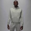 Jordan Brooklyn Fleece Pullover Hoodie Grey Heather/White