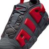 Nike Air More Uptempo Low Dark Grey/Lt Crimson-Metallic Silver 445