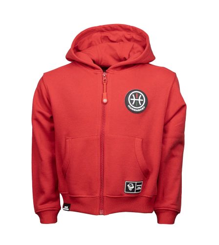 Hunbasket Hoodie, zipp gyerek Piros S