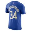 Nike NBA Giannis Antetokounmpo Milwaukee Bucks Essential City Edition Tee Blue