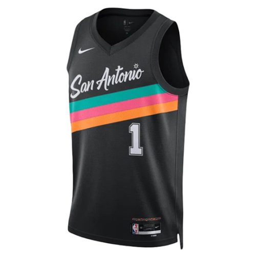 Nike NBA Victor Wembanyama San Antonio Spurs City Edition Swingman Jersey Black XL