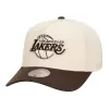 Mitchell & Ness NBA Los Angeles Lakers Brown And Cream Pro Snapback Cream ONE