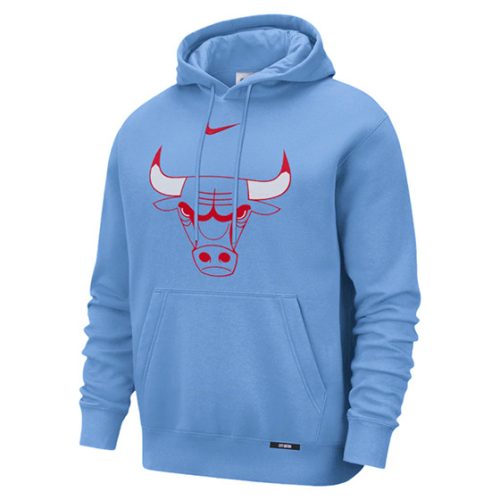 Nike Chicago Bulls City Edition Club Hoodie Blue