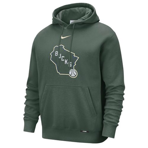 Nike Milwaukee Bucks City Edition Club Hoodie Green
