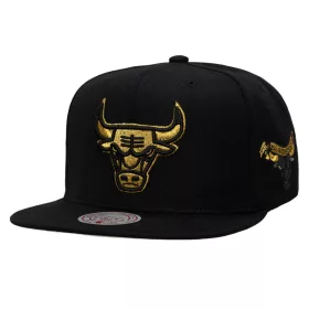   Mitchell & Ness NBA Chicago Bulls Black And Gold Snapback Black
