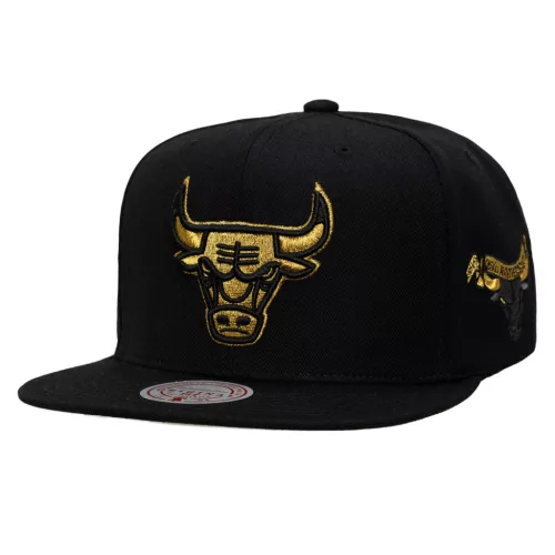 Mitchell & Ness NBA Chicago Bulls Black And Gold Snapback Black