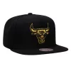 Mitchell & Ness NBA Chicago Bulls Black And Gold Snapback Black