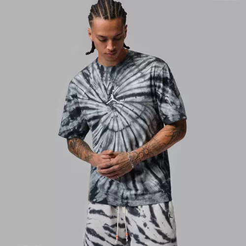 Jordan Brooklyn Tie-Dye Festival T-Shirt Sail Pale Ivory L