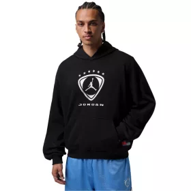 Jordan Brooklyn Fleece Pullover Hoodie Black/Metallic Silver